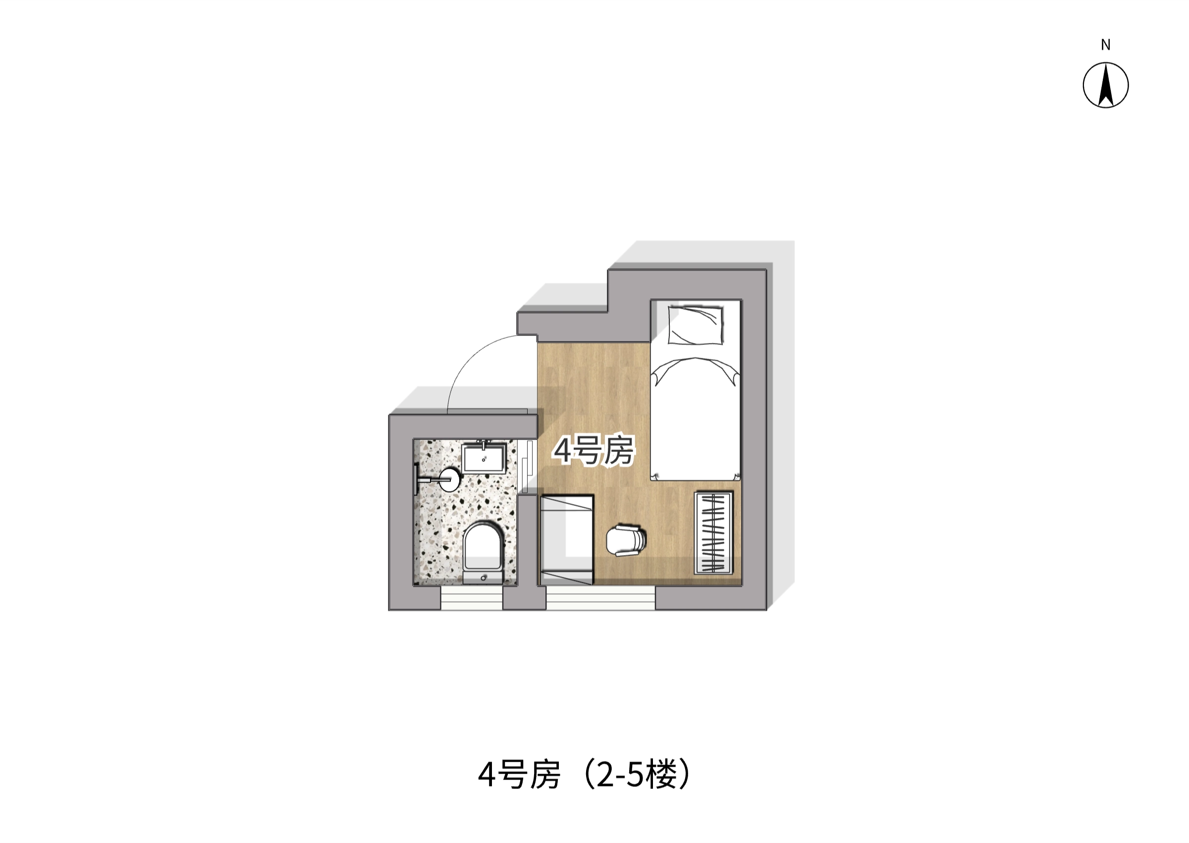 4号房（2-5楼） 户型图