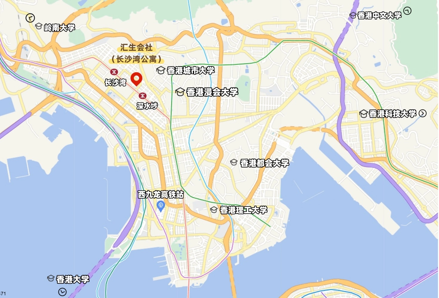汇生会社（长沙湾） Map